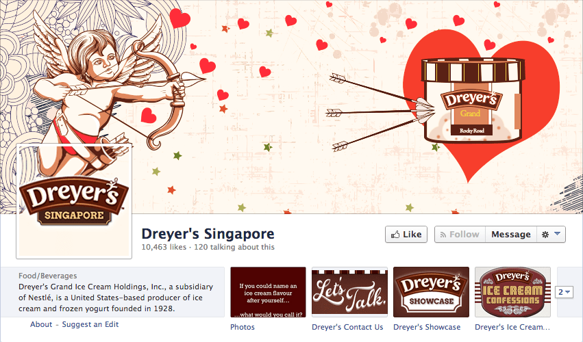 Facebook Content Strategy and Page Review: Dreyer’s Singapore